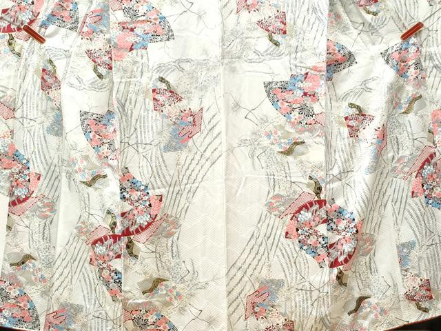 平和屋着物●豪華振袖 地紙重ね草花文 金彩 正絹 逸品 CABK7287yc