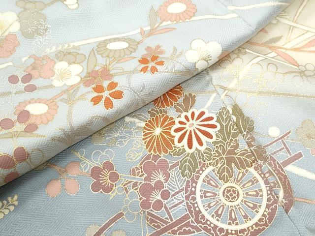 平和屋着物●訪問着 花車文 暈し染め 金彩 正絹 逸品 未使用 CABK7290yc