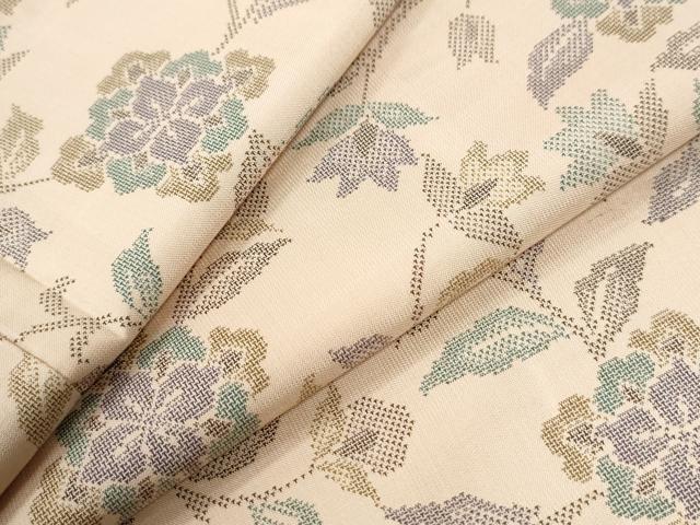 平和屋着物●本場大島紬 9マルキ 更紗花文 正絹 逸品 CABK7296yc