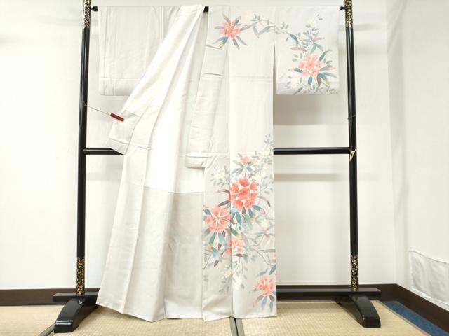 平和屋着物●訪問着 友禅 枝花文 正絹 逸品 CABK7301yc
