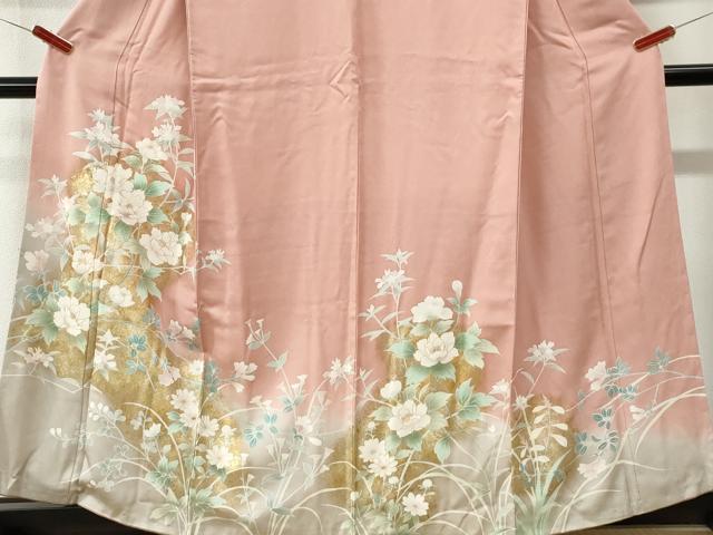 平和屋着物●訪問着 牡丹花文 暈し染め 金彩 正絹 逸品 CABK7310yc