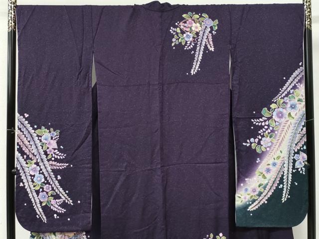 平和屋着物●豪華振袖 辻が花 暈し染め 銀通し地 正絹 逸品 CABK7319yc