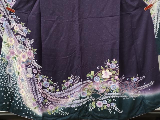 平和屋着物●豪華振袖 辻が花 暈し染め 銀通し地 正絹 逸品 CABK7319yc