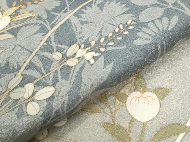 平和屋着物●訪問着 駒刺繍 枝橘花文 暈し染め 金彩 正絹 逸品 CABK7322yc