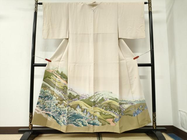 平和屋着物●京加賀友禅 松本健一 色留袖 遠山樹林文 暈し染め 正絹 逸品 CABK7329yc