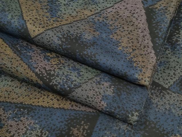 平和屋着物●本場大島紬 9マルキ 切嵌文 正絹 逸品 CABK7331yc