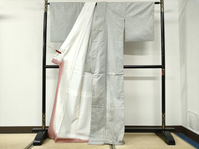 平和屋着物●訪問着 本場大島紬 150亀甲 刺繍 草花文 ロング丈 正絹 逸品 CABK7332yc