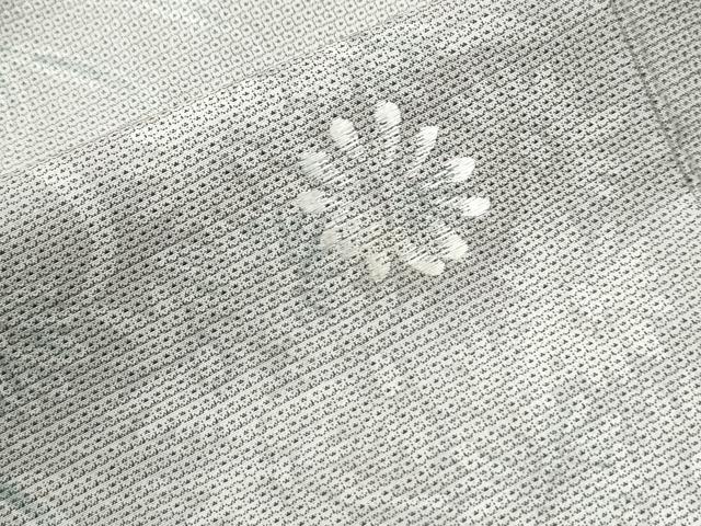 平和屋着物●訪問着 本場大島紬 150亀甲 刺繍 草花文 ロング丈 正絹 逸品 CABK7332yc