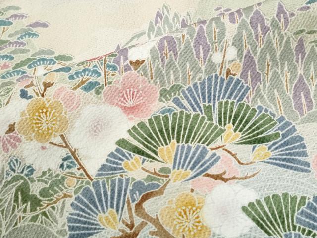 平和屋着物●訪問着 遠山松竹梅 暈し染め 正絹 逸品 未使用 CABK7347yc