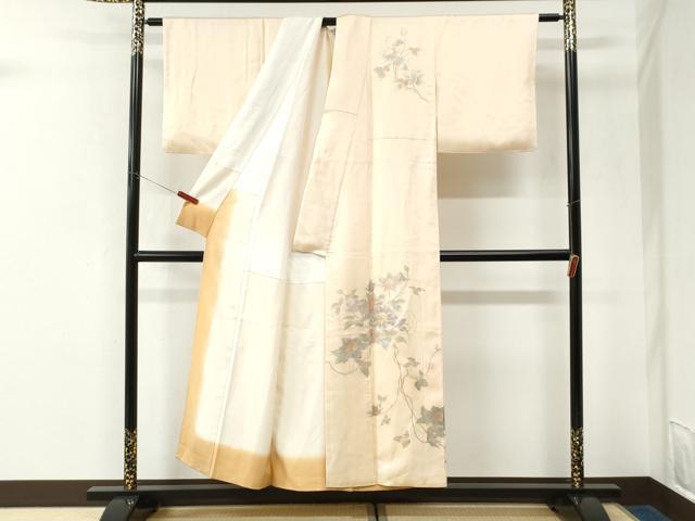 平和屋着物●金彩友禅 卓越技能者・名工・和田光正 訪問着 蔦の葉花文 金彩 正絹 逸品 CABK7360yc