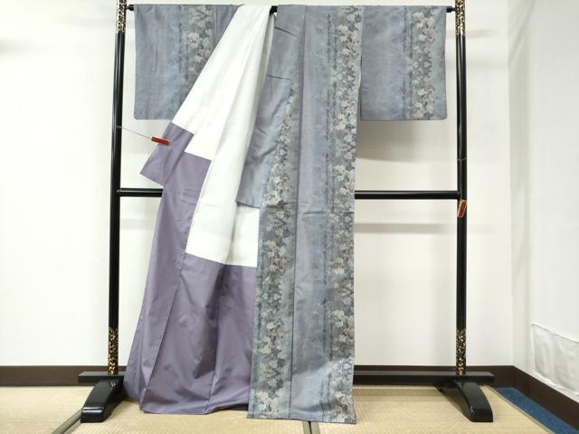 平和屋着物●都喜ヱ門 本場大島紬 9マルキ 総絣 葡萄 藤絹織物謹製 正絹 逸品 CABK7361yc