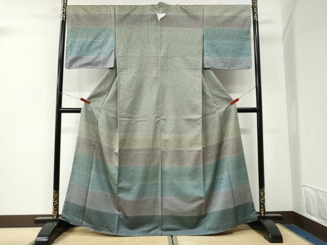 平和屋着物●訪問着 花唐草文 暈し染め 正絹 逸品 未使用 CABK7362yc