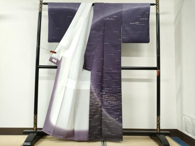 平和屋着物●訪問着 霞文 暈し染め 金銀彩 やまと金ラベル 正絹 逸品 CABK7363yc