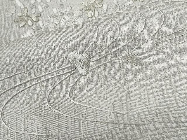 平和屋着物●訪問着 総刺繍 流水枝花文 ロング丈 正絹 逸品 CABK7388yc