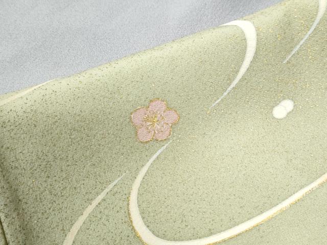 平和屋着物●訪問着 駒刺繍 竜田川舞花文 暈し染め 金彩 正絹 逸品 CABK7390yc