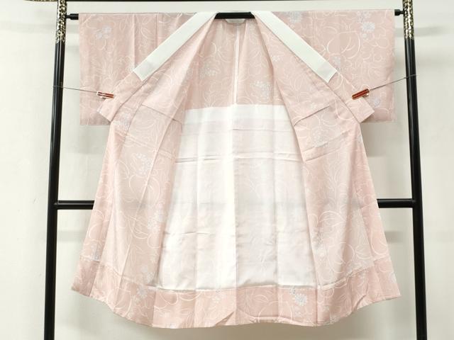 平和屋着物●長襦袢 無双仕立て 草花文 正絹 逸品 未使用 CABK7402yc