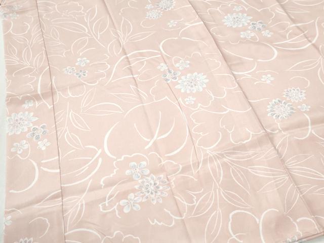 平和屋着物●長襦袢 無双仕立て 草花文 正絹 逸品 未使用 CABK7402yc