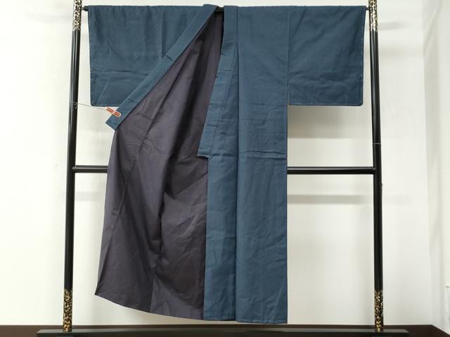 平和屋着物●男性 紬 アンサンブル 120亀甲 総詰め 正絹 逸品 未使用 CABK7431yc