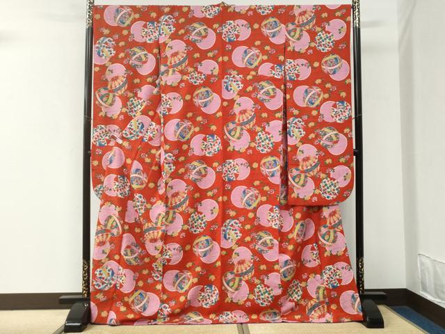 平和屋着物●振袖 毬花文 CABK7434yc