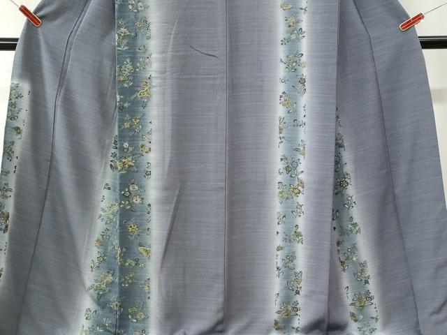 平和屋着物●訪問着 総刺繍 更紗花蝶文 暈し染め 金糸 ロング丈 正絹 逸品 CABK7452yc