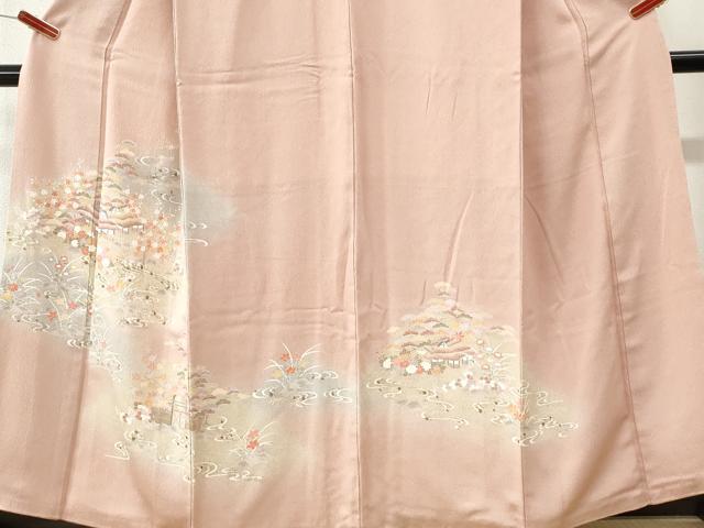 平和屋着物●訪問着 浜松風景文 暈し染め 金彩 正絹 逸品 CABK7465yc