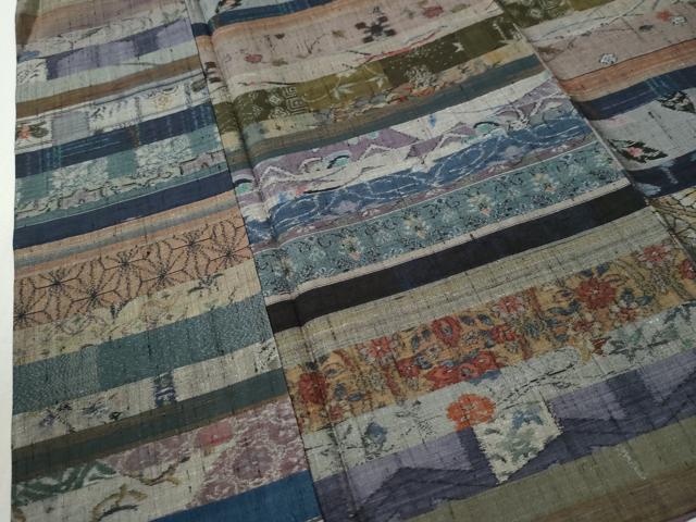 平和屋着物●小千谷紬 百柄 正絹 逸品 CABK7468yc
