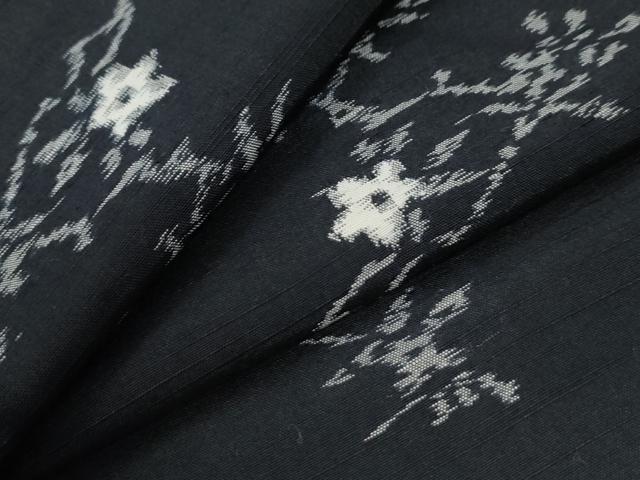 平和屋着物●上質な紬 枝花文 正絹 逸品 未使用 CABK7484yc
