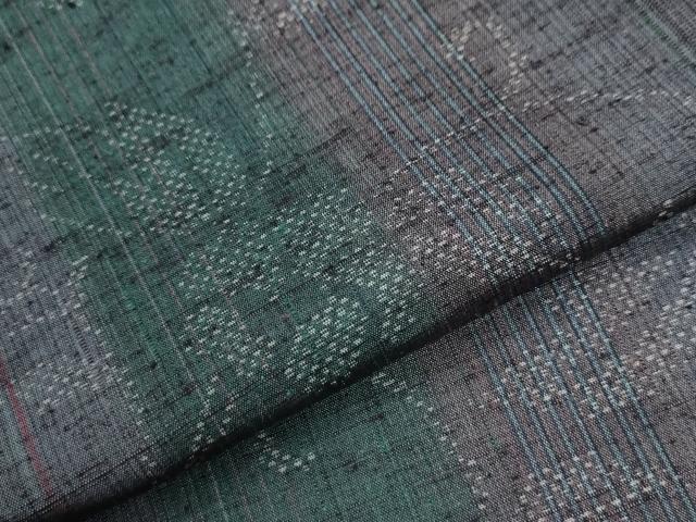 平和屋着物●上質な紬 花唐草文 まるやま扱い ロング丈 正絹 逸品 未使用 CABK7510yc