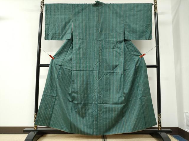 平和屋着物●上質な紬 縞 やまと誂製 正絹 逸品 CABK7515yc