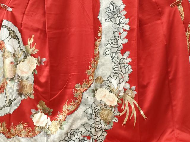 平和屋着物●豪華振袖 鳳凰牡丹花文 金彩 正絹 逸品 CABK7536yc