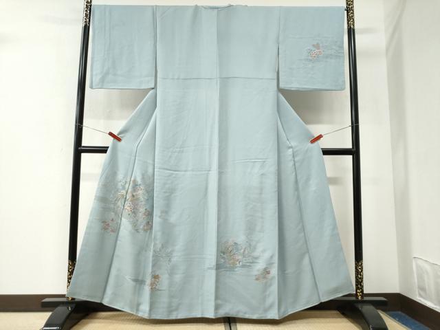 平和屋着物●中国三大刺繍 蘇州刺繍 スワトウ刺繍 総刺繍 訪問着 霞鳳凰松葉花蝶文 正絹 逸品 CABK7563yc