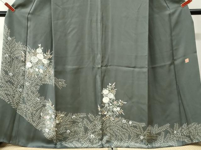 平和屋着物●訪問着 作家物 草花文 ますいわ屋扱い 正絹 逸品 CABK7591yc