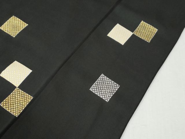 平和屋着物●訪問着 色紙鹿の子文 黒地 金銀彩 正絹 逸品 CABK7636yc