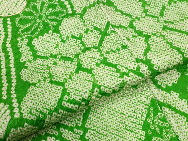平和屋着物●豪華振袖 総絞り 駒刺繍 立波菊花唐草文 正絹 逸品 CABK7639yc