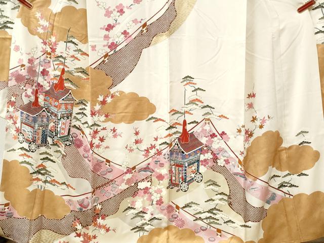 平和屋着物●豪華振袖 雲取り鉾宝尽くし花松文 金彩 正絹 逸品 CABK7643yc