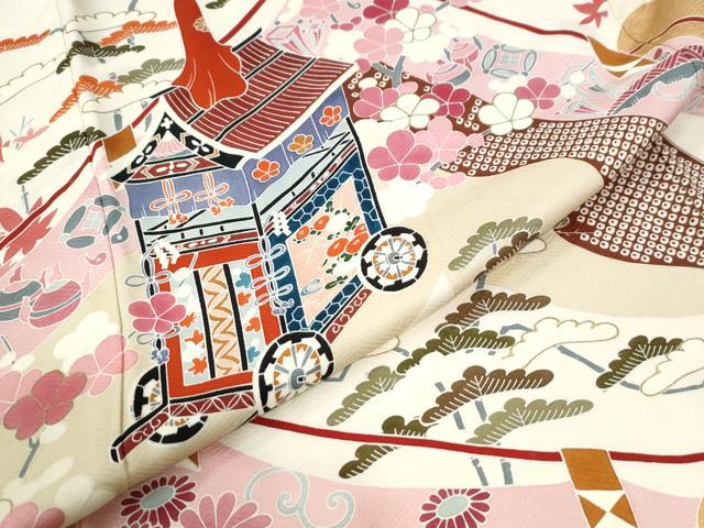 平和屋着物●豪華振袖 雲取り鉾宝尽くし花松文 金彩 正絹 逸品 CABK7643yc