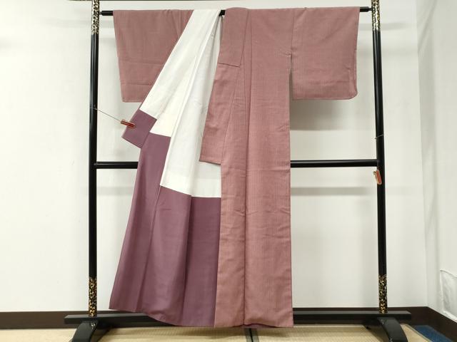 平和屋着物●白鷹お召 蚊絣 正絹 逸品 未使用 CABK7650yc