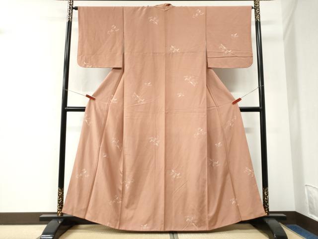 平和屋着物●上質な小紋 花唐草文 正絹 逸品 CABK7655yc
