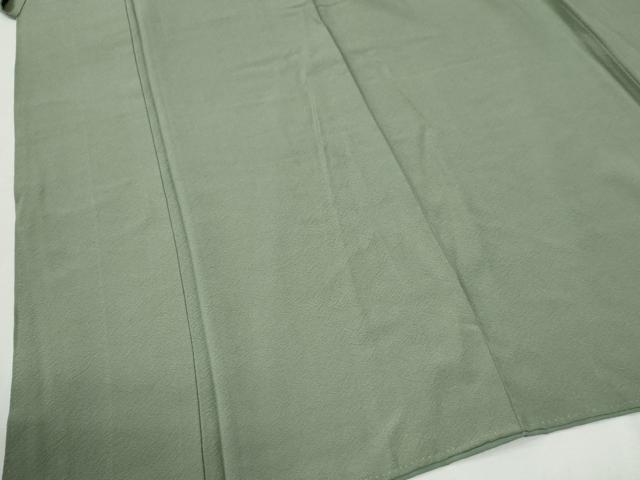 平和屋着物●上質な色無地 作家物 幻の染 岩石染 山葵色 正絹 逸品 CABK7660yc