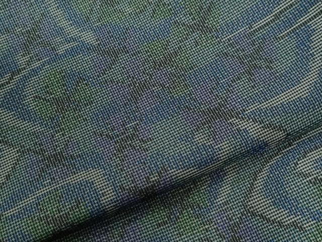 平和屋着物●本場大島紬 7マルキ 流水枝花文 正絹 逸品 CABK7717yc