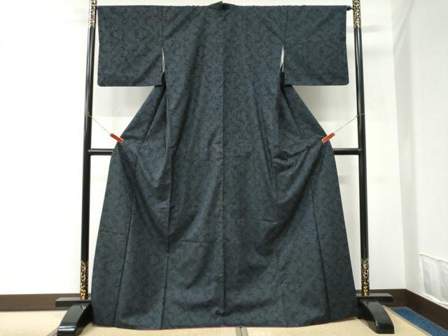 平和屋着物●本場大島紬 7マルキ 舞花文 ロング丈 正絹 逸品 CABK7719yc