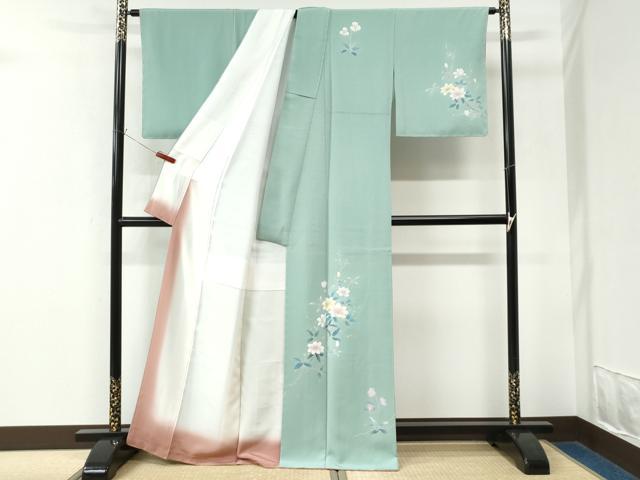平和屋着物●訪問着 枝花文 金彩 正絹 逸品 未使用 CABK7735yc