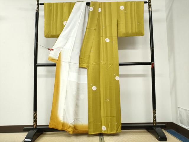 平和屋着物●訪問着 絞り 草花丸文 正絹 逸品 CABK7743yc