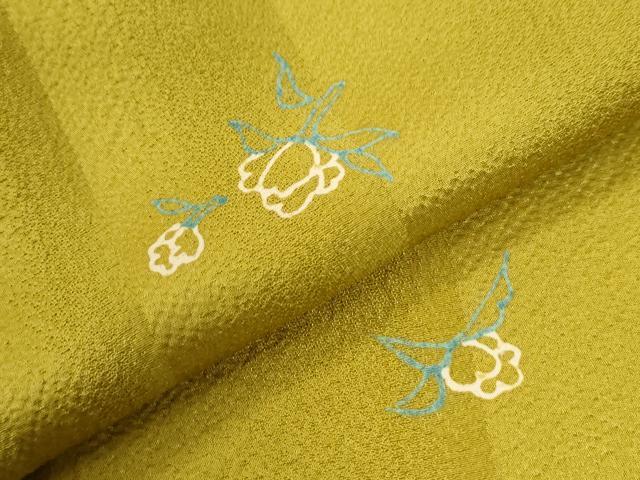 平和屋着物●訪問着 絞り 草花丸文 正絹 逸品 CABK7743yc
