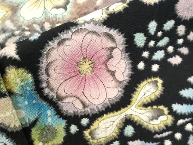 平和屋着物●豪華黒留袖 作家物 辻が花 絞り 暈し染め 正絹 逸品 CABK7759yc