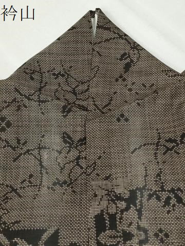 平和屋着物●本場大島紬 7マルキ 短冊草花文 正絹 逸品 CABK7787yc