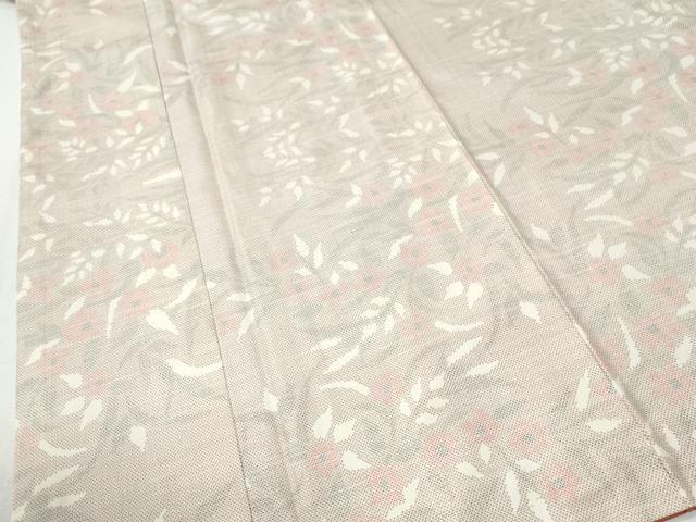 平和屋着物●本場大島紬 9マルキ 草花文 正絹 逸品 CABK7792yc