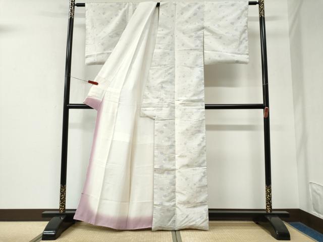 平和屋着物●本場大島紬 白大島 箔散らし 正絹 逸品 CABK7793yc