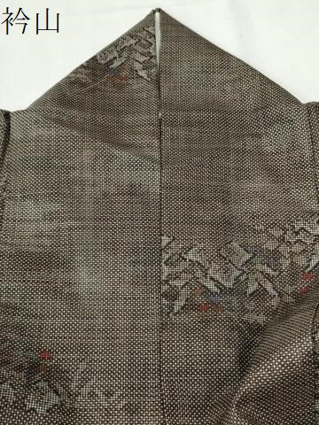 平和屋着物●本場大島紬 7マルキ 草花文 正絹 逸品 CABK7794yc