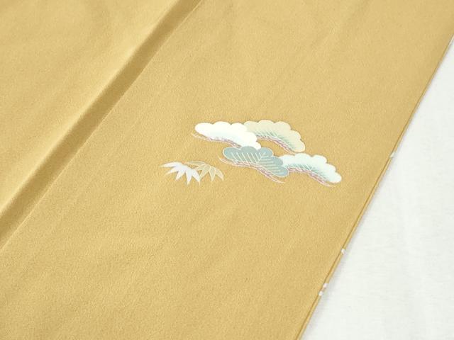 平和屋着物●訪問着 友禅 作家物 風景松竹梅花文 暈し染め 正絹 逸品 未使用 CABK7831yc